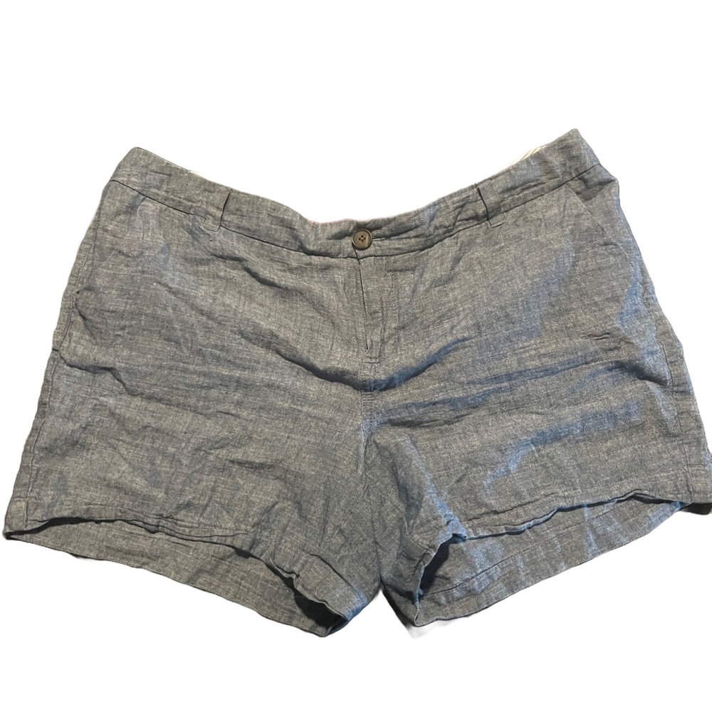 Merona size 10 Women's light blue  Shorts 100% cotton measurements in pics